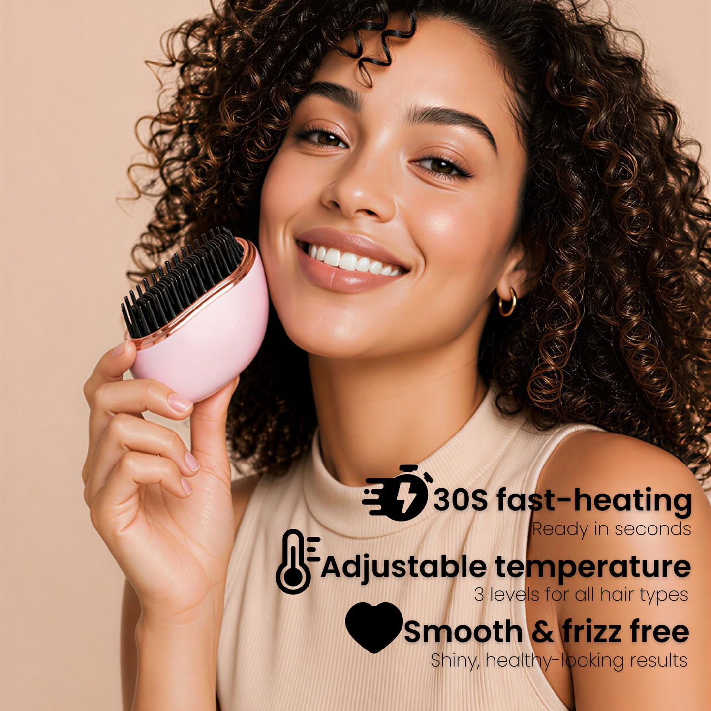 Mini Portable Hair Straightener Comb
